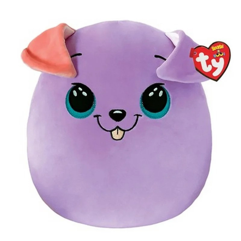Игрушка-подушка "Пес BITSY" TY SQUISH-A-BOOS 39225 фиолетовый, 20 см