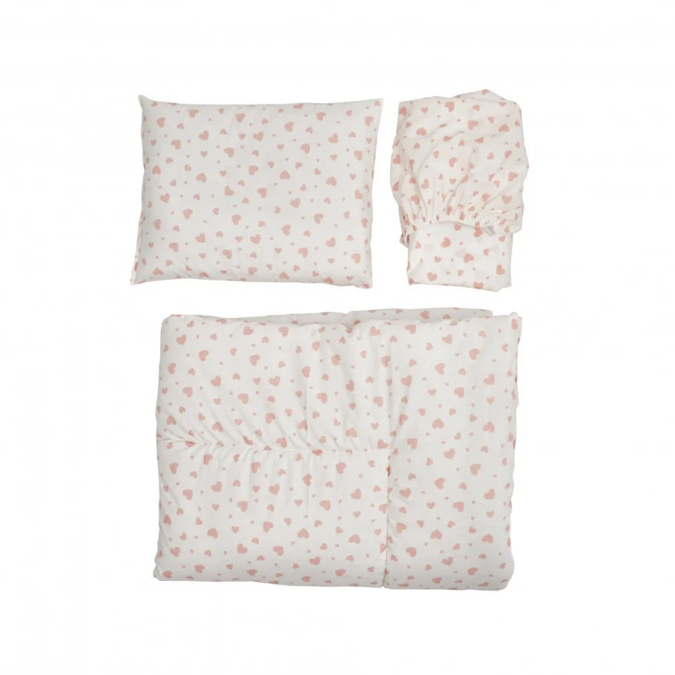 Romantic Twins 3060-TPR-15 "Heart" baby bedding set, 3 pieces
