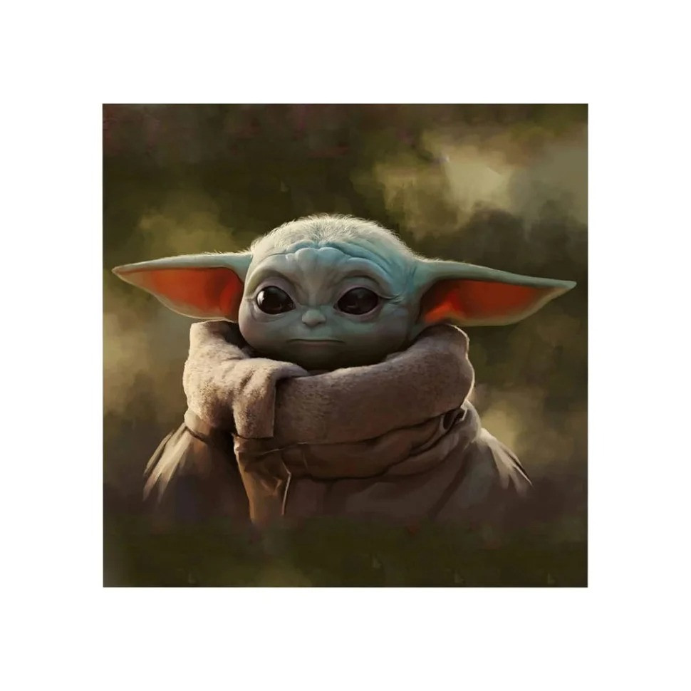 PVC poster "Yoda Grogu Portrait" UkrPoster 2200550041 without frame, 50x50 cm