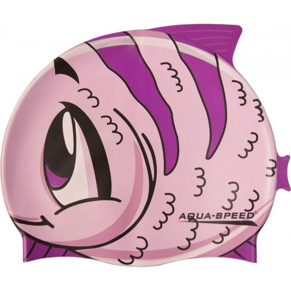 Swimming Hat "ZOO Fish" 5528 Aqua Speed 115-fish, pink fish, OSFM