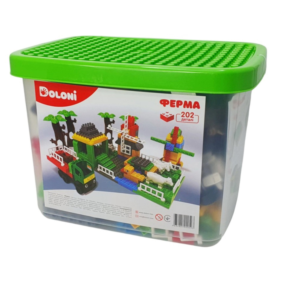 Children's construction set "Vesela Ferma" 013888/06, 154 parts