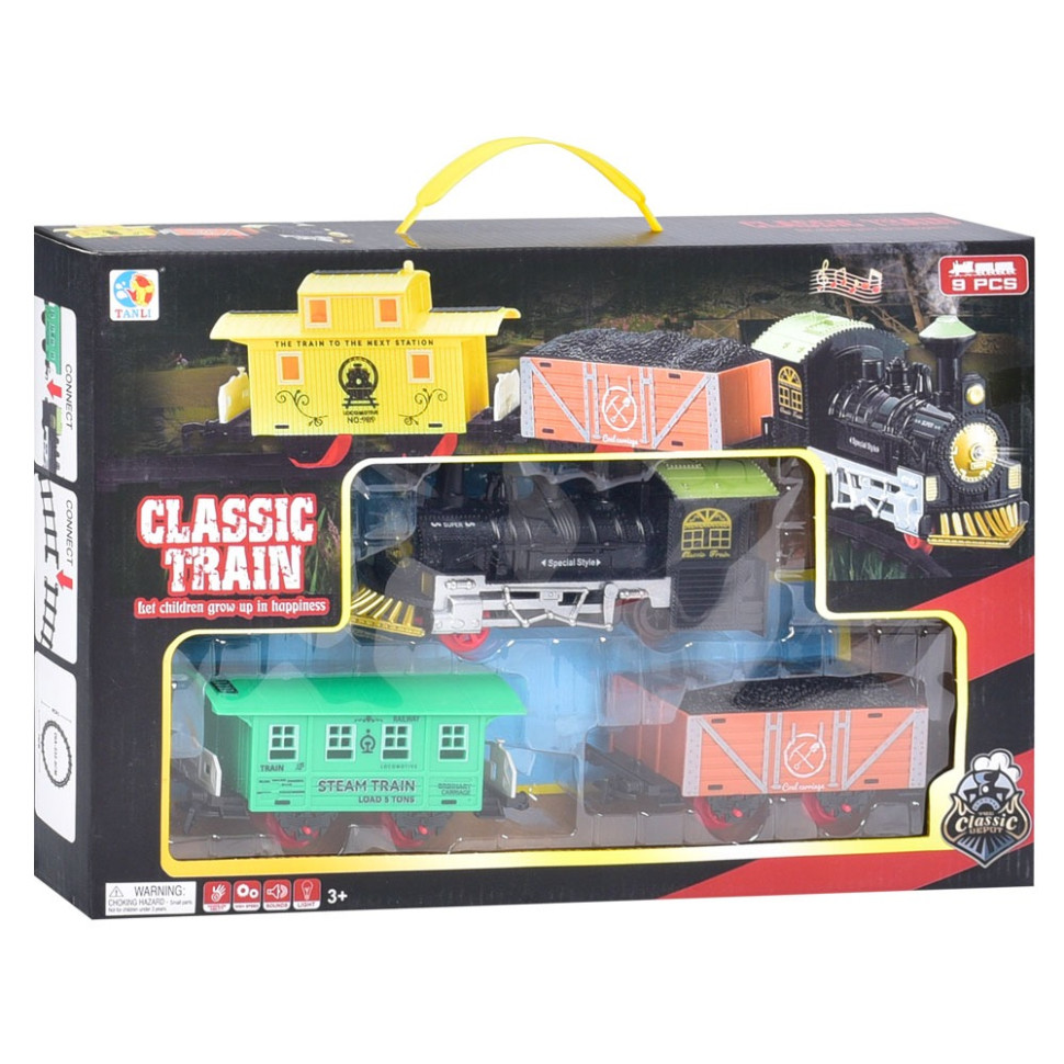 Children's play set "Railway" TL47 locomotive, two cars