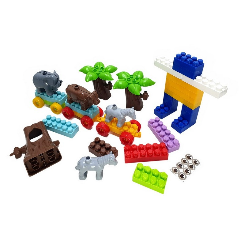 Children's block construction set 013999/03 in a plastic box, 252 parts Children's block construction set 013999/03 in a plastic box, 252 parts