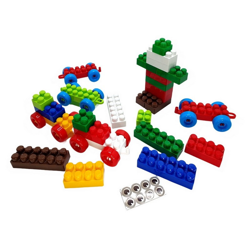 Children's block construction set 013999/04 in a plastic box, 303 parts Children's block construction set 013999/04 in a plastic box, 303 parts