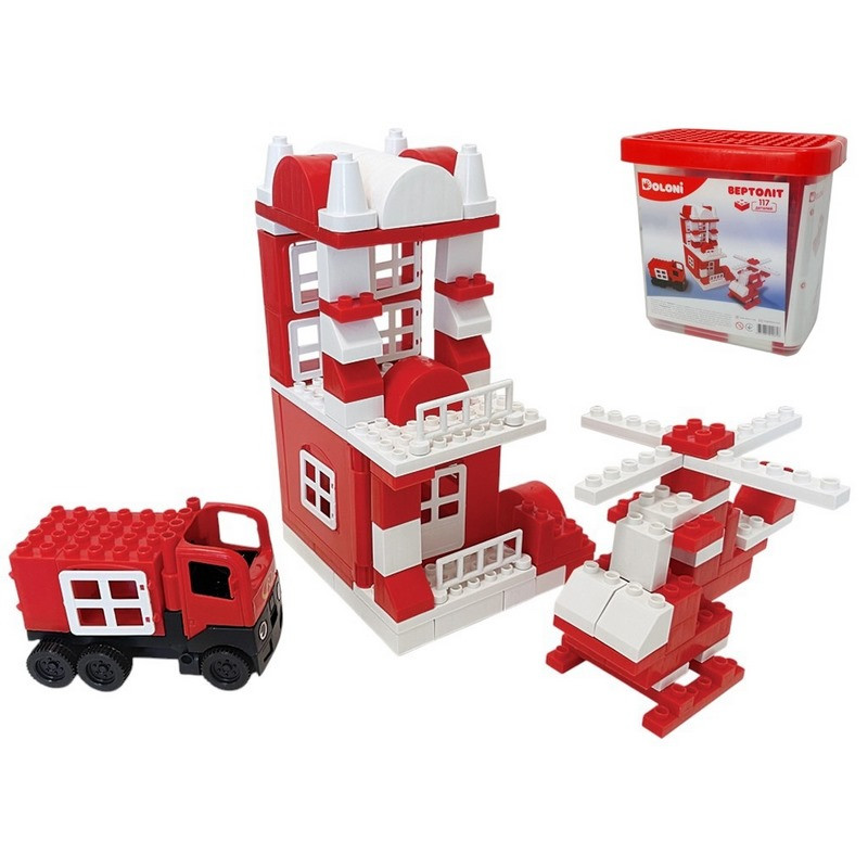 Constructor "Helicopter" 013888/08 in a plastic box, 117 parts Constructor "Helicopter" 013888/08 in a plastic box, 117 parts