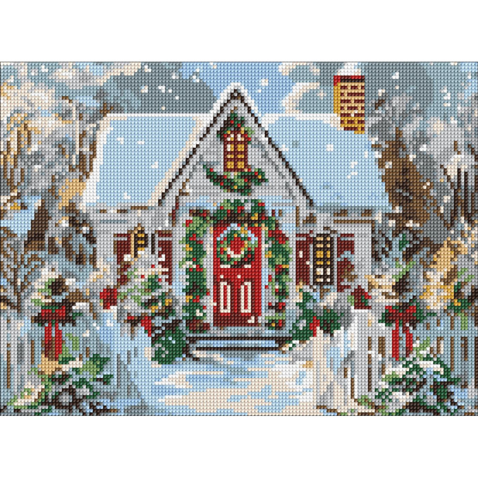 Diamond mosaic "Christmas House" AMO8103, 30x40 cm