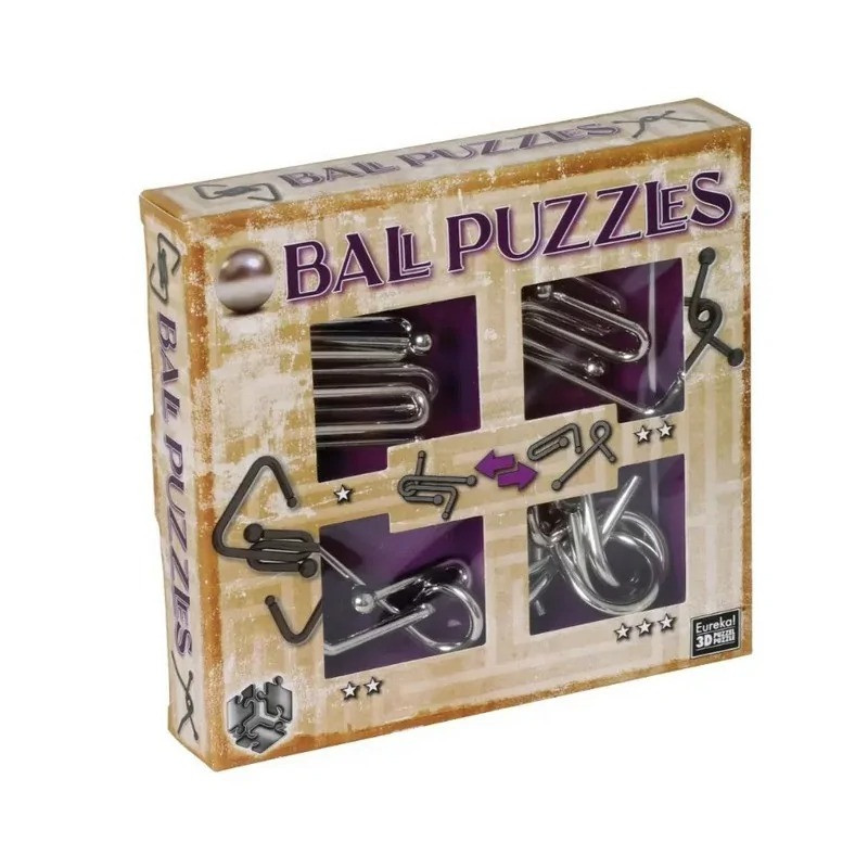 Набор металлических головоломок Ball Puzzless 3D Puzzle 473204, 4 штуки Набор металлических головоломок Ball Puzzless 3D Puzzle 473204, 4 штуки