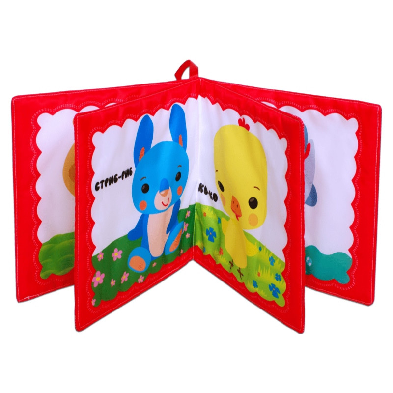 Big Soft Book-Squeaker "Red Kitten" 404249 Ukrainian