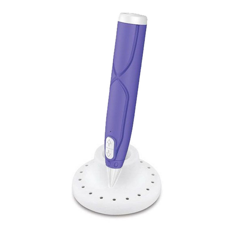3D pen AK 0011(Violet) 17 cm, 9 stencils