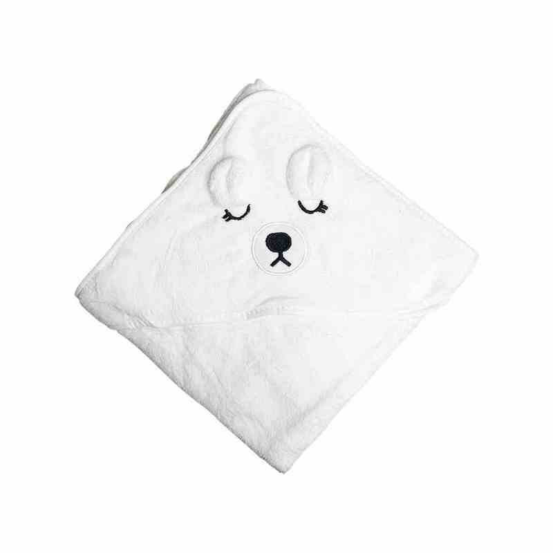 Children's hooded towel MGZ-0640(White) size 80x80 cm