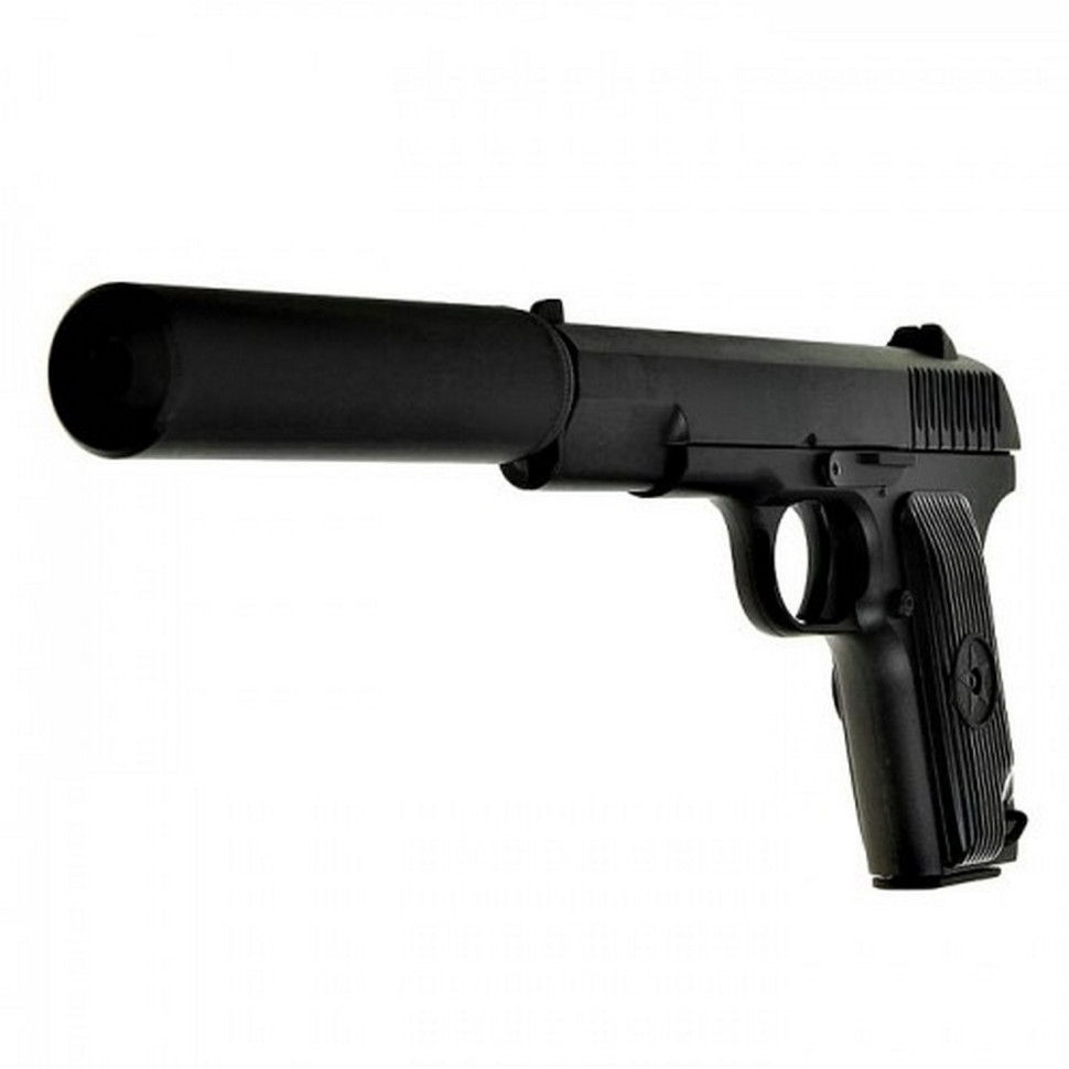 Galaxy G33A TT Metal Toy Pistol with Silencer, Black