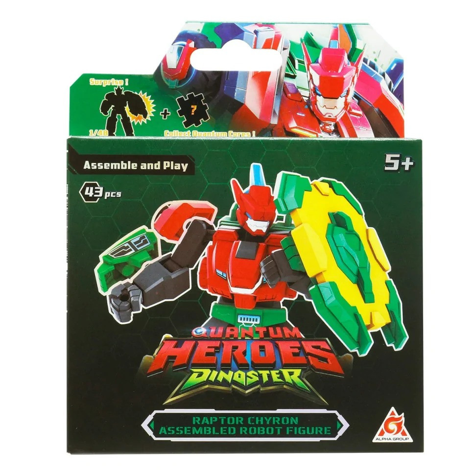 Children's robot construction set "Raptor Hairon" Dinoster EU580881A-3, 45 parts Children's robot construction set "Raptor Hairon" Dinoster EU580881A-3, 45 parts