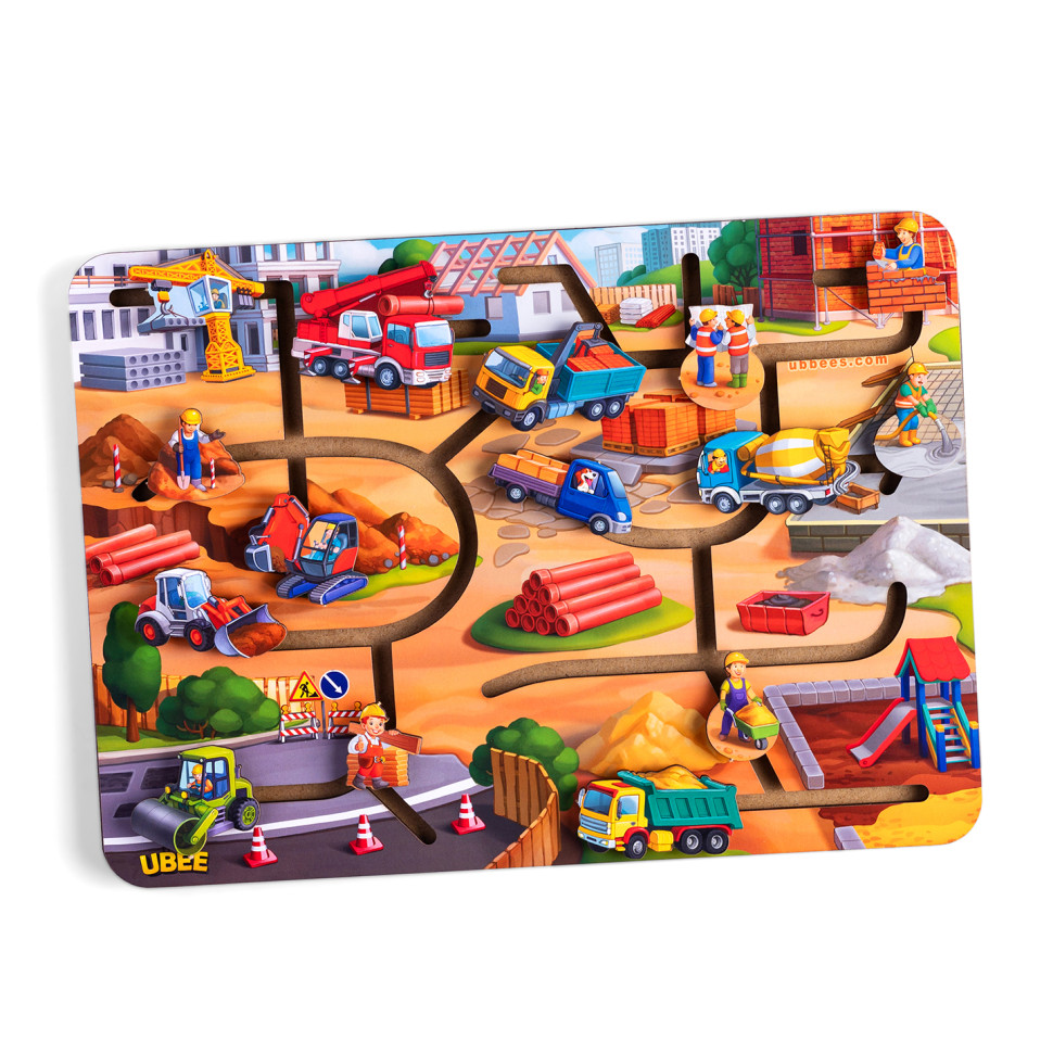Educational Labyrinth "Construction" (PSD236) PSD236, 15 movable characters