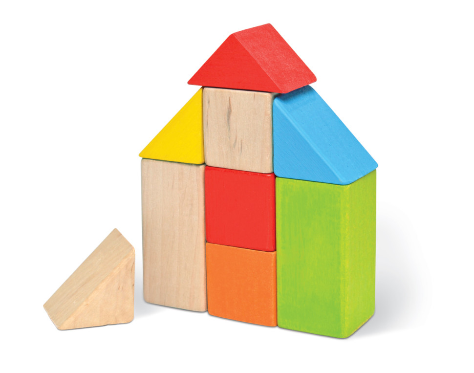Children's wooden blocks Igroteco 900163 colored