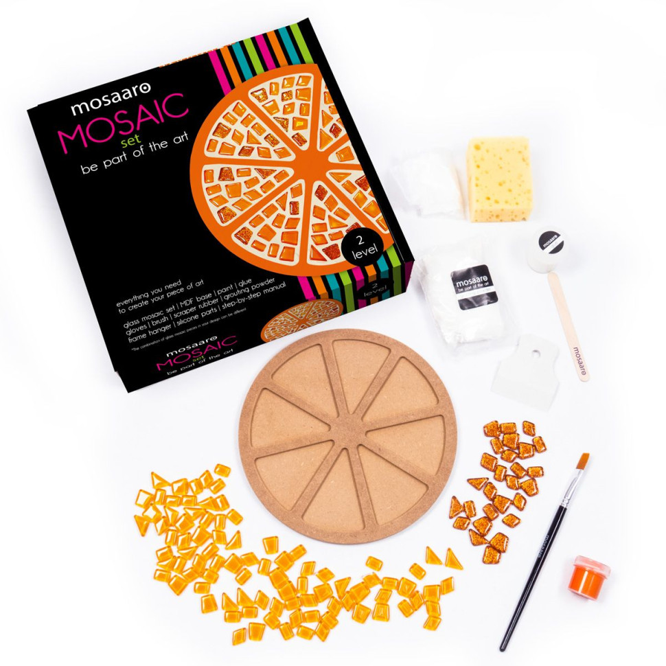 Glass mosaic craft kit "Orange" MA2033, level 2