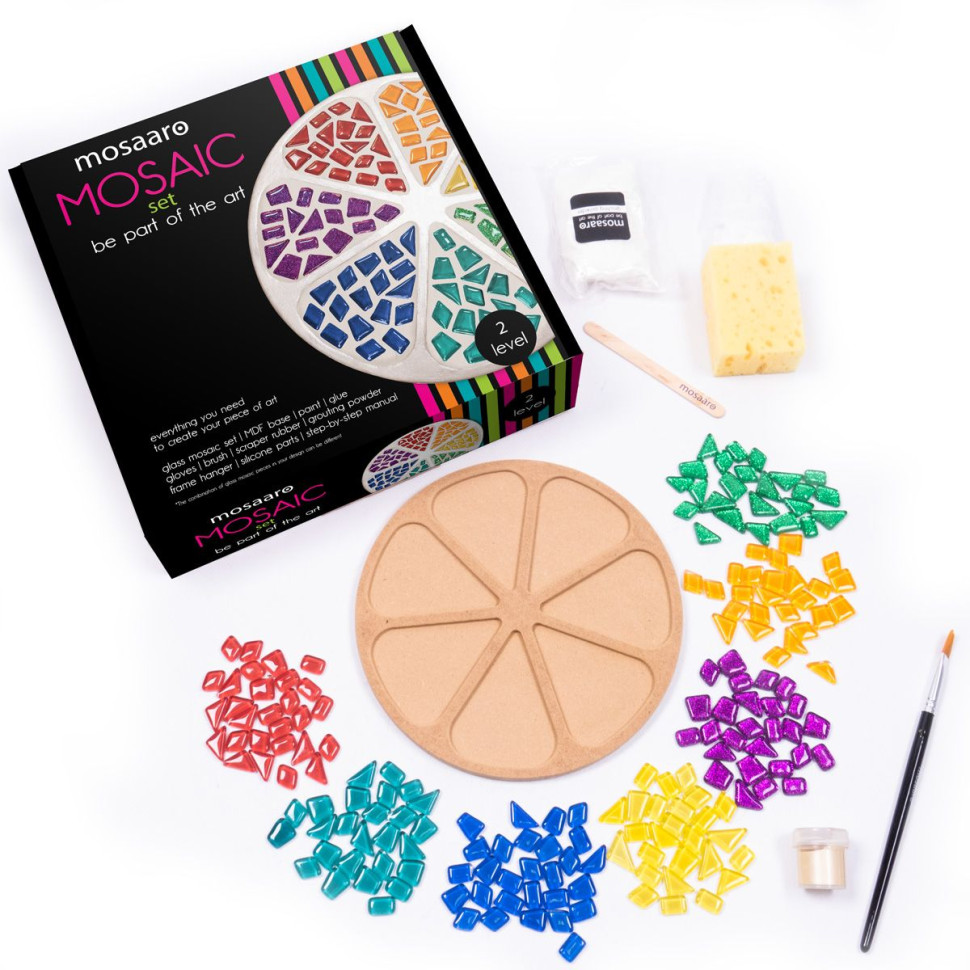 Glass mosaic craft kit "Flower" MA2034, level 2
