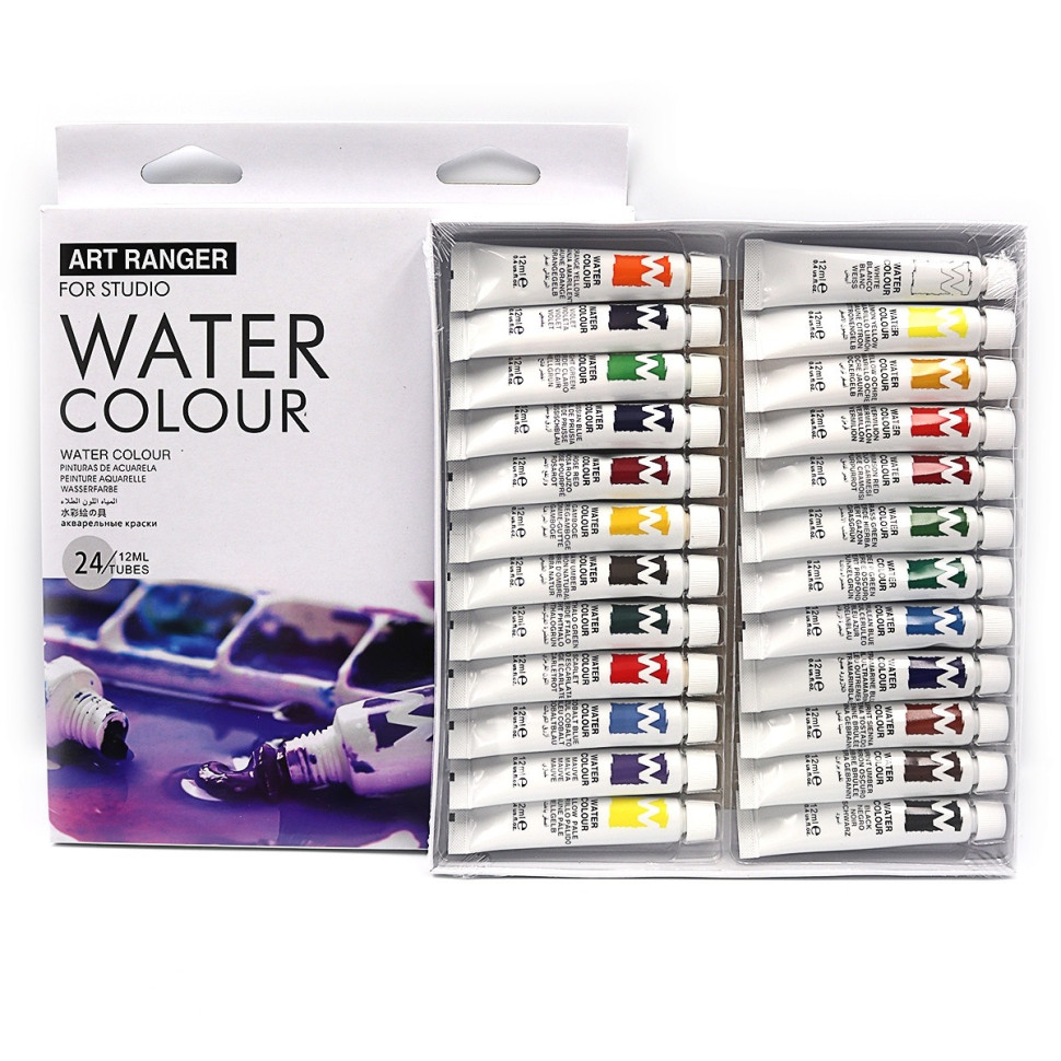 Set of watercolor paints "Art ranger" EW2412C-4, 24 colors of 12 ml