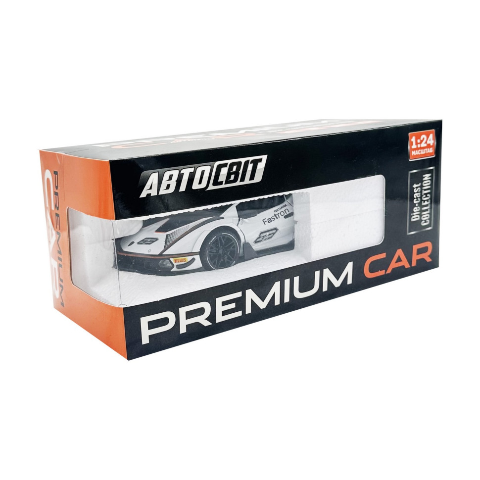 Дитячий інерційний автомобіль AP-2036 (білий) Двері відкриті, світло та звук, 1:24, 23см