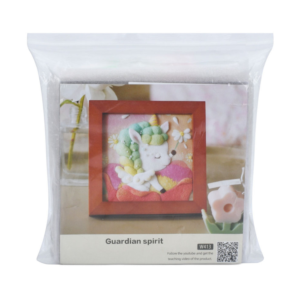 Creative kit "Fairy Unicorn" YG0251N felting pictures, 18x18 cm
