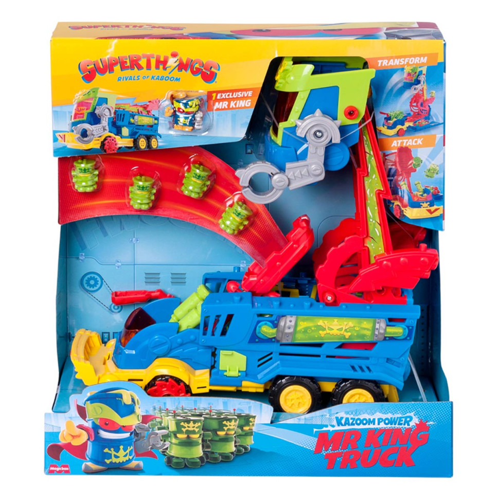 "Mr. King's Truck" SuperThings PSTSP114IN10 Children's Play Set, 4 Figures, 3 Shells