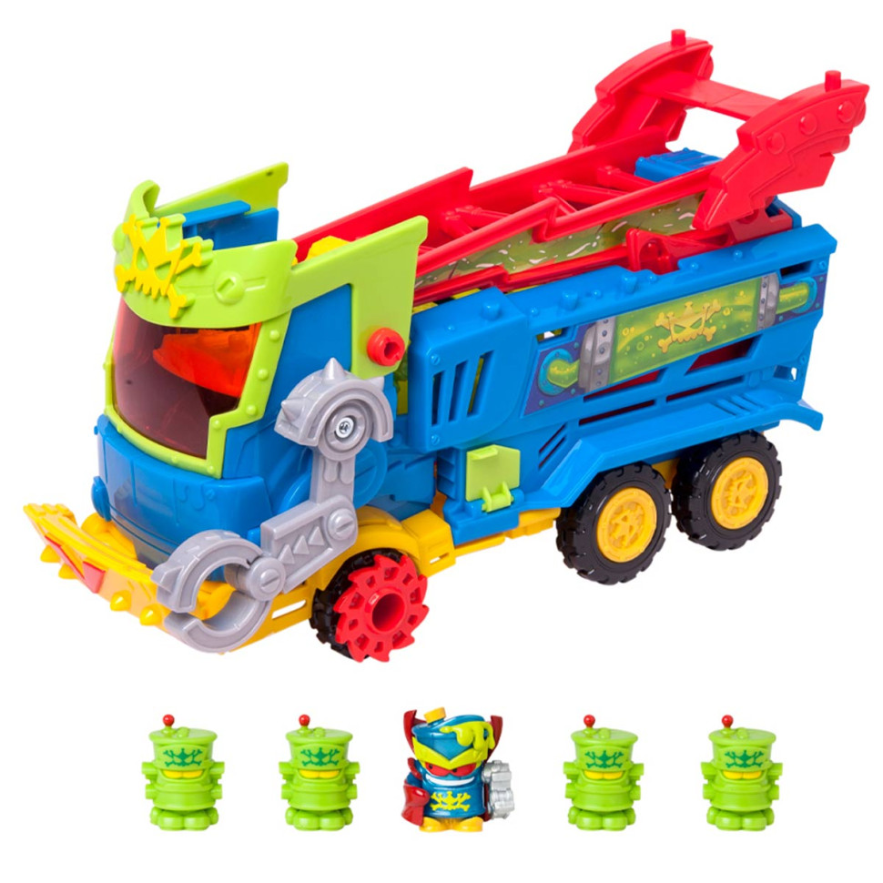 "Mr. King's Truck" SuperThings PSTSP114IN10 Children's Play Set, 4 Figures, 3 Shells