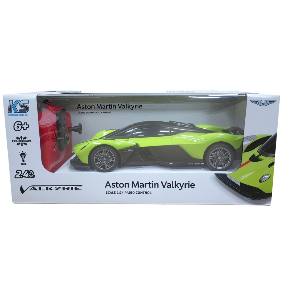 Aston Martin Valkyrie KS DRIVE 250GAVGG 1:24 Radio Controlled Car Green Aston Martin Valkyrie KS DRIVE 250GAVGG 1:24 Radio Controlled Car Green