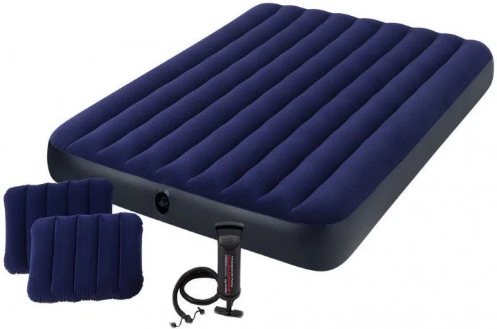 Air velour mattress 64765 with pillows and pump