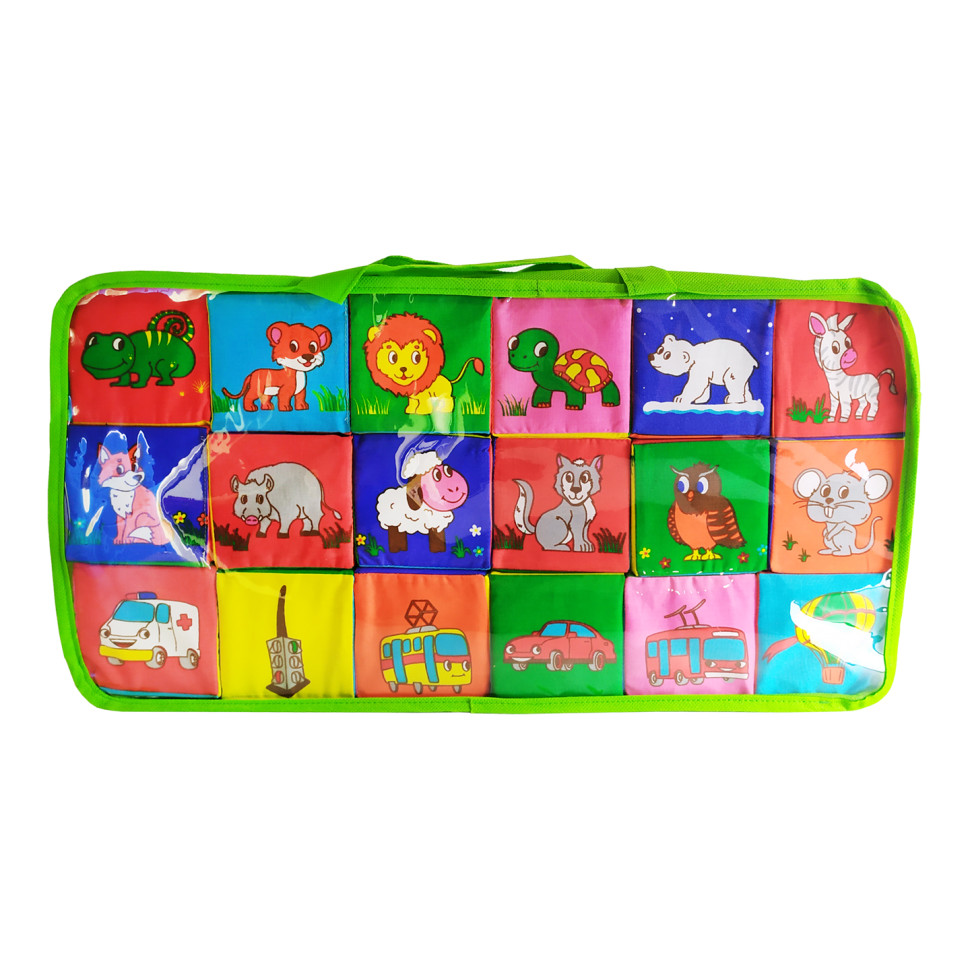 Set of stuffed cubes 3 in 1 MC 090601-16, 18 pieces