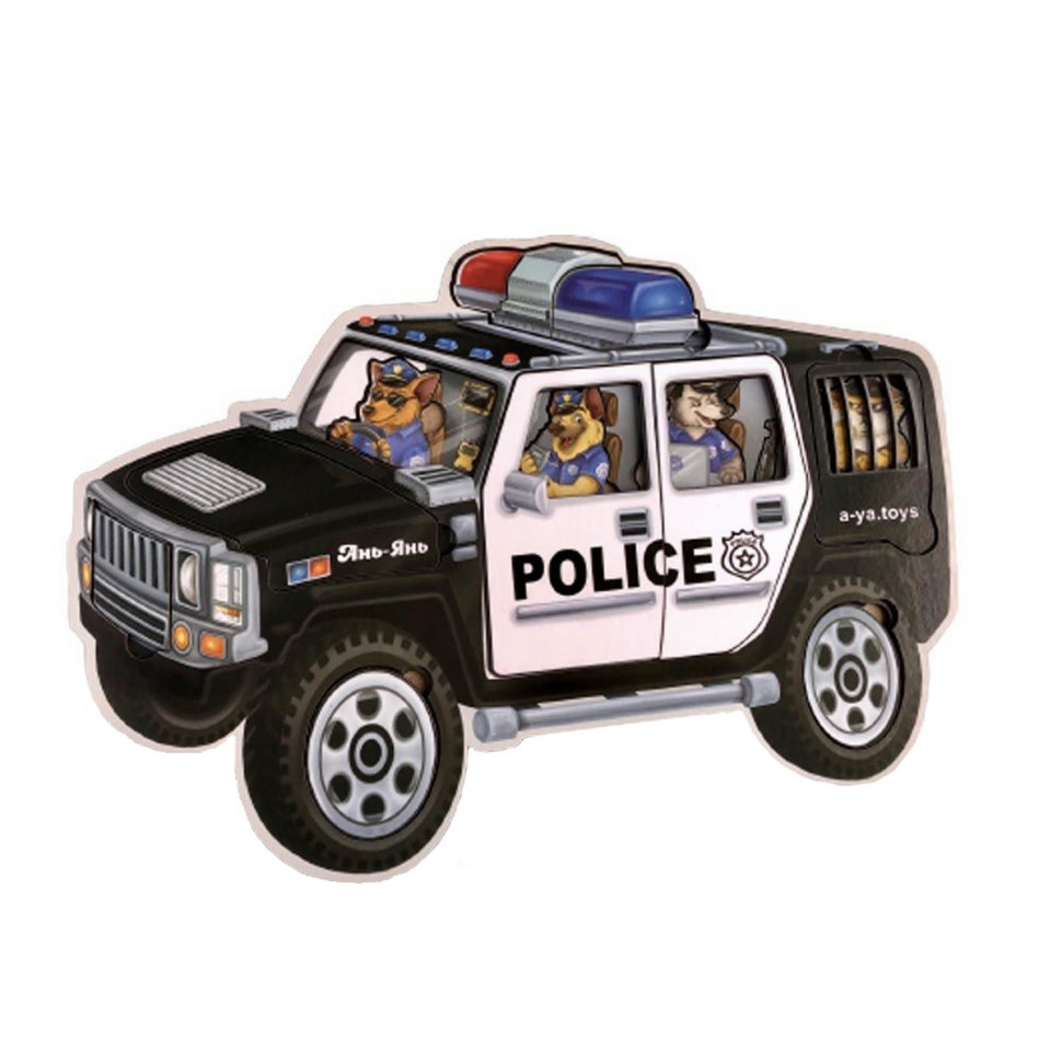 Wooden puzzle-sorter "Police" Ubumblebees (PSF111) PSF111, 25 pieces