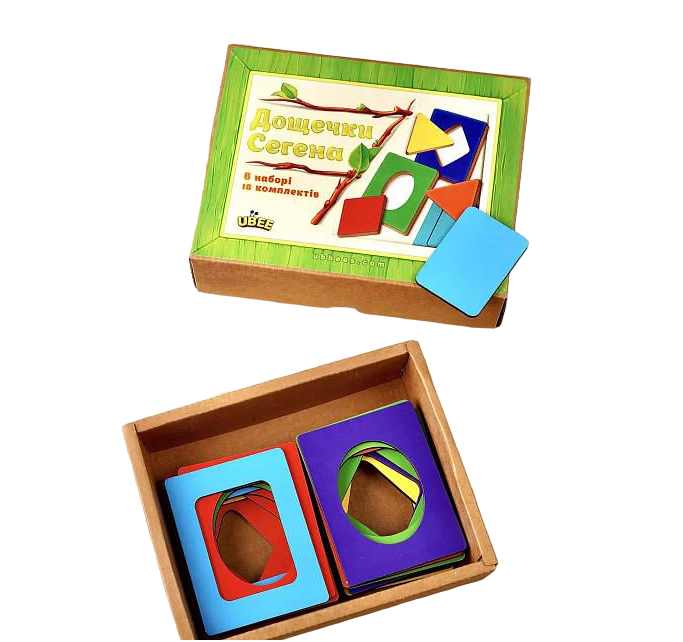 Seguin Board inserts "shapes, colors" (PSD212) PSD212