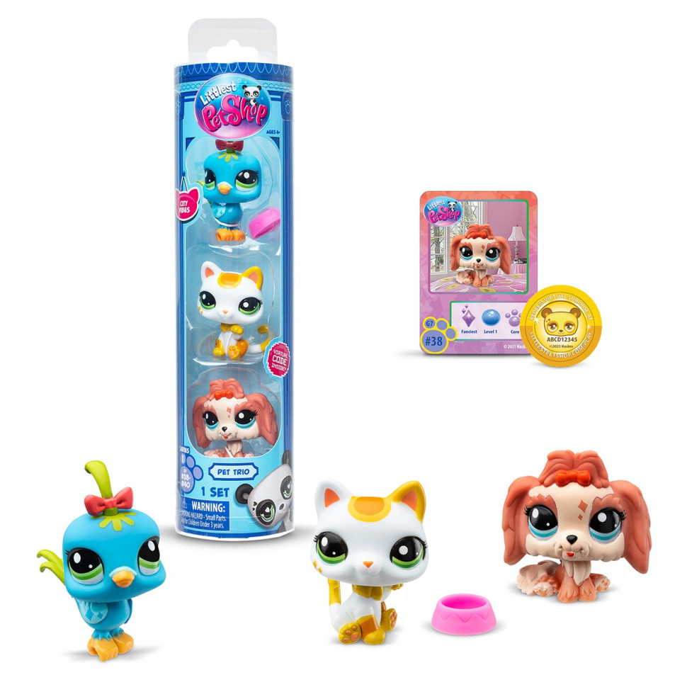 City Mood Game Set Littlest Pet Shop 00551 Accessories & 3 Figures