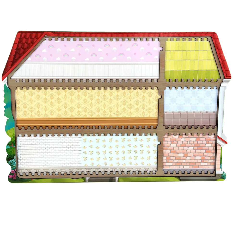 Wooden puzzle insert "Cat Summer House" (PSD272) PSD272
