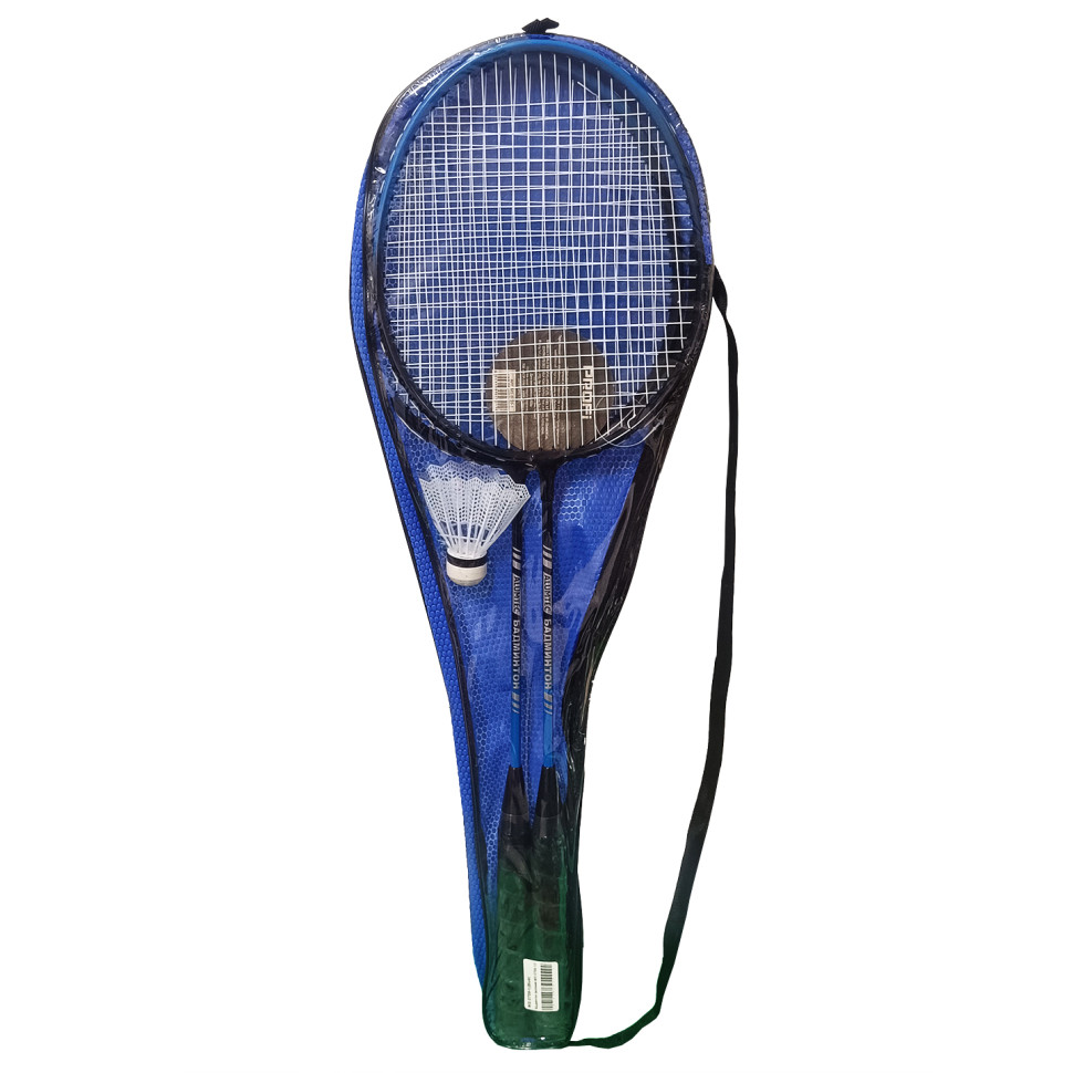Badminton Set MS 0759-1(Blue) 2 rackets, shuttlecock, in case