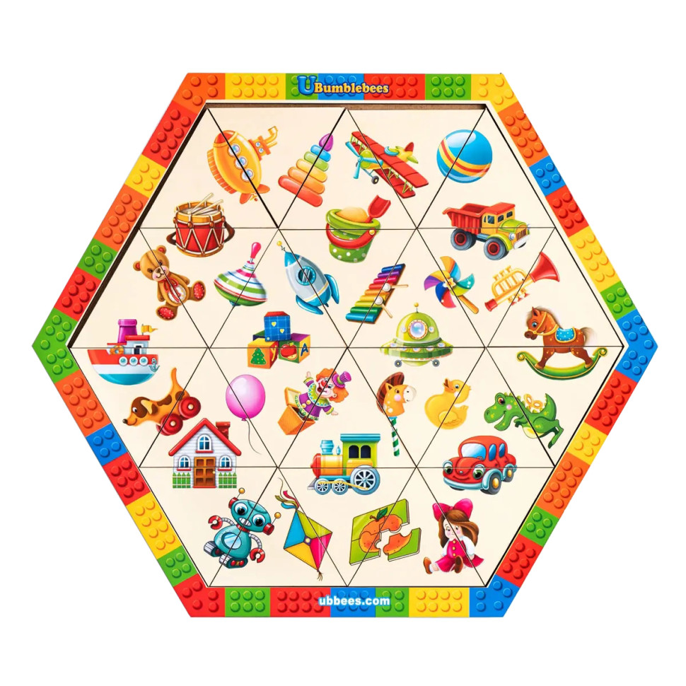 Wooden Puzzle Insert "Toys" PSF023