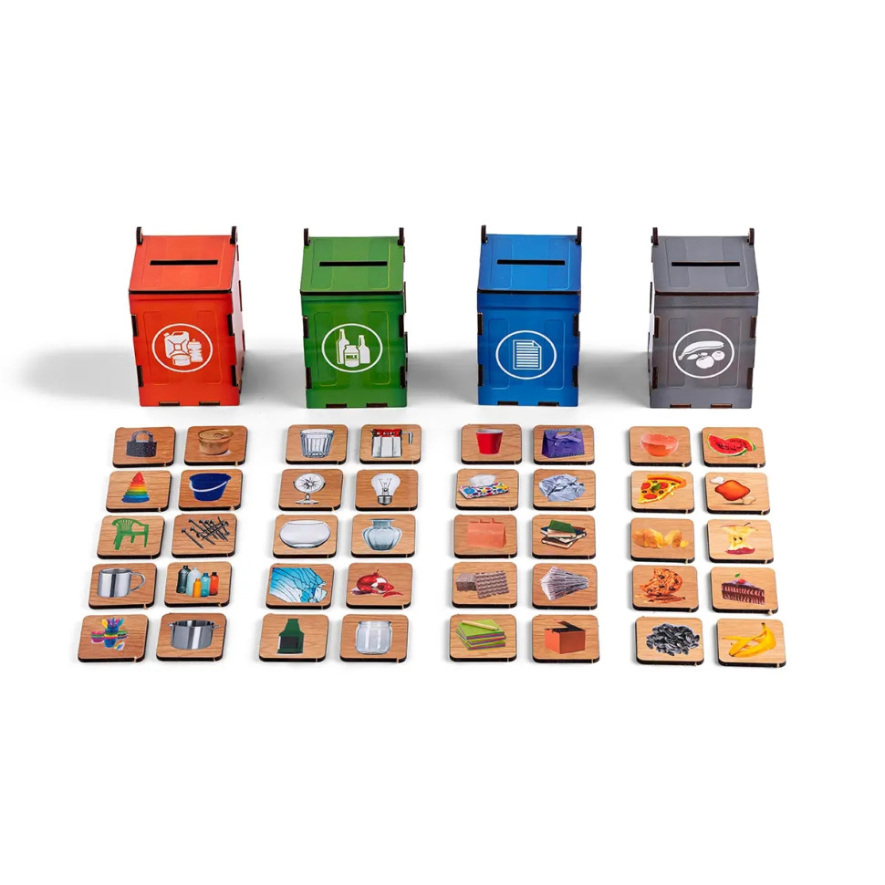 Wooden sorter "Garbage sorting" PSD002 Wooden sorter "Garbage sorting" PSD002