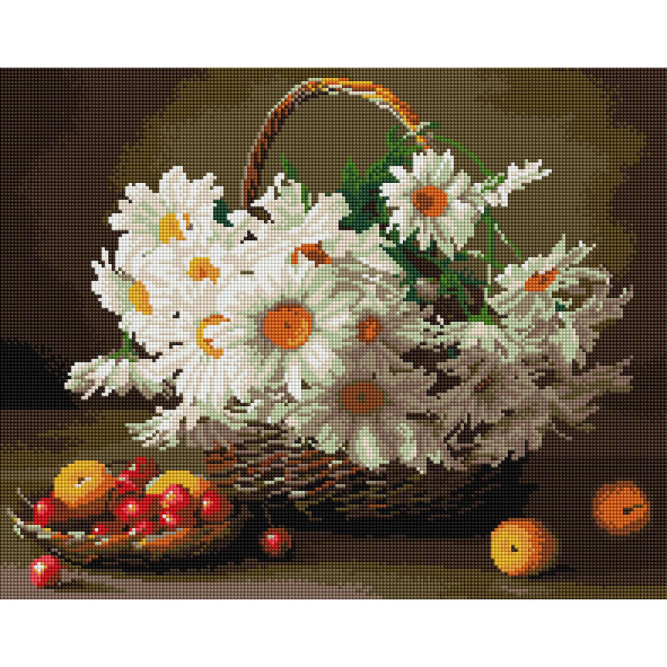 Diamond mosaic "Field Daisies" Brushme DBS1004 40x50 cm