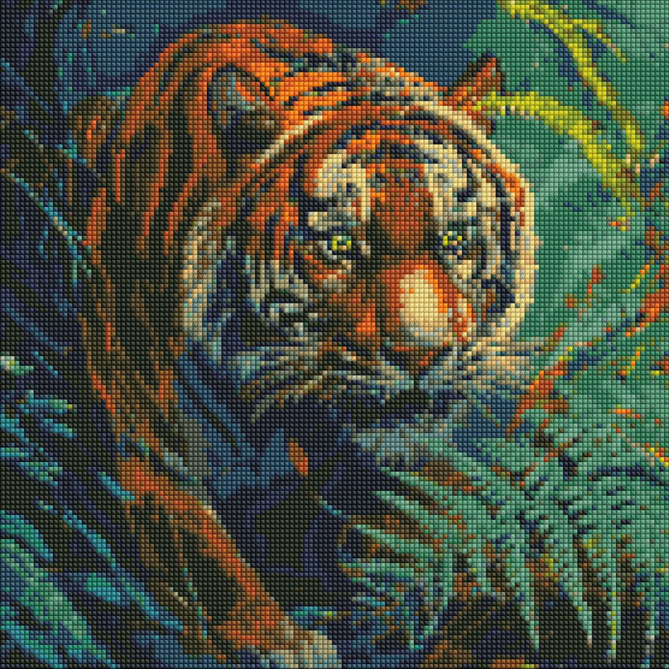 Diamond mosaic "Lord of the Jungle" AMO7695 40x40cm