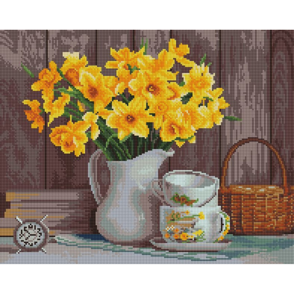 Diamond mosaic "Still Life of Daffodils" DBS1010