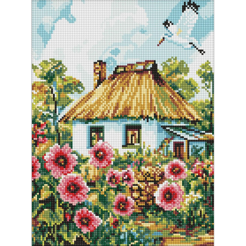 Diamond mosaic "Malva at home" ©art_selena_ua AMO8266