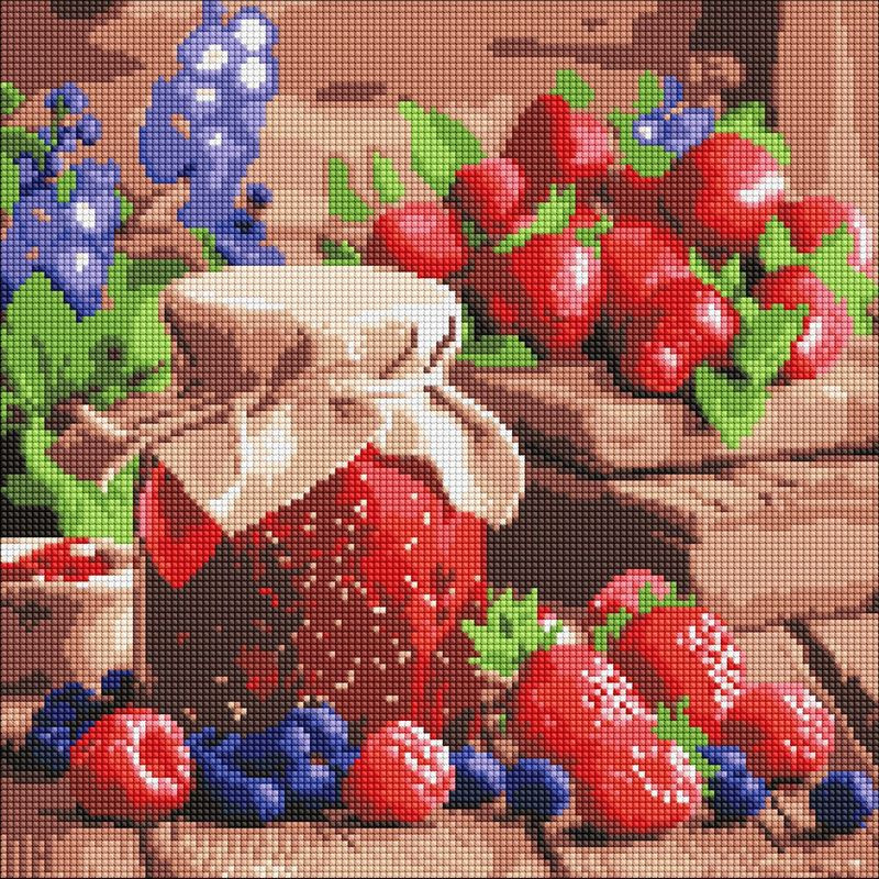 Diamond mosaic "Raspberry jam" ©art_selena_ua AMO8082