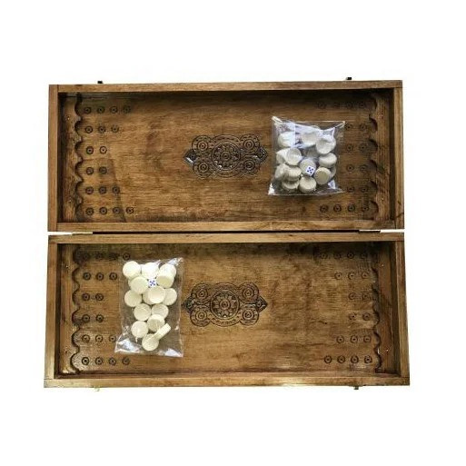 Backgammon 1 NR - 5244, 32 chips of two colors