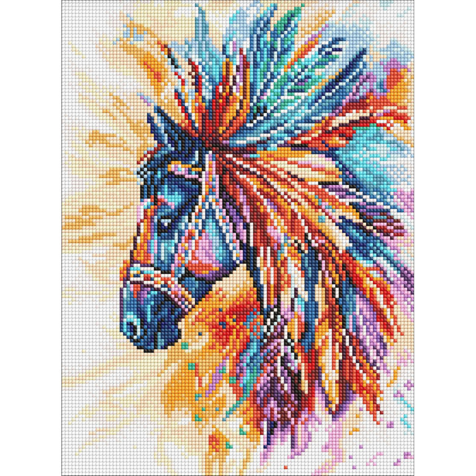 Diamond mosaic "Bright Horse" AMO8236, 30x40 cm
