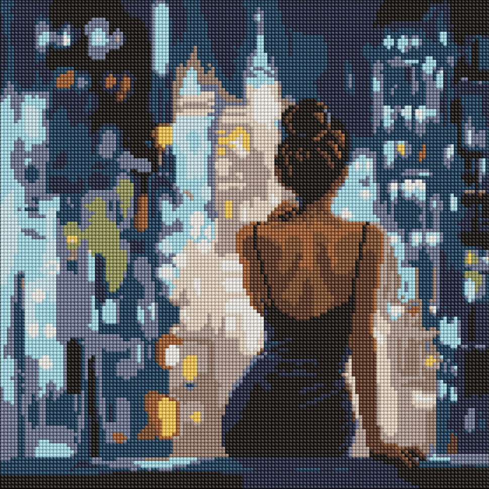 Diamond mosaic "End of the party" AMO8286, 40x40 cm
