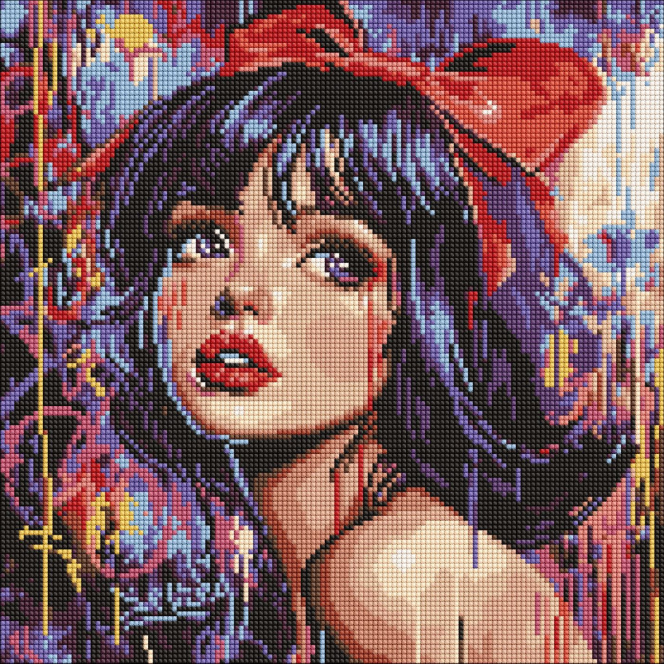 Diamond mosaic "Modern Snow White" AMO8315, 40x40 cm