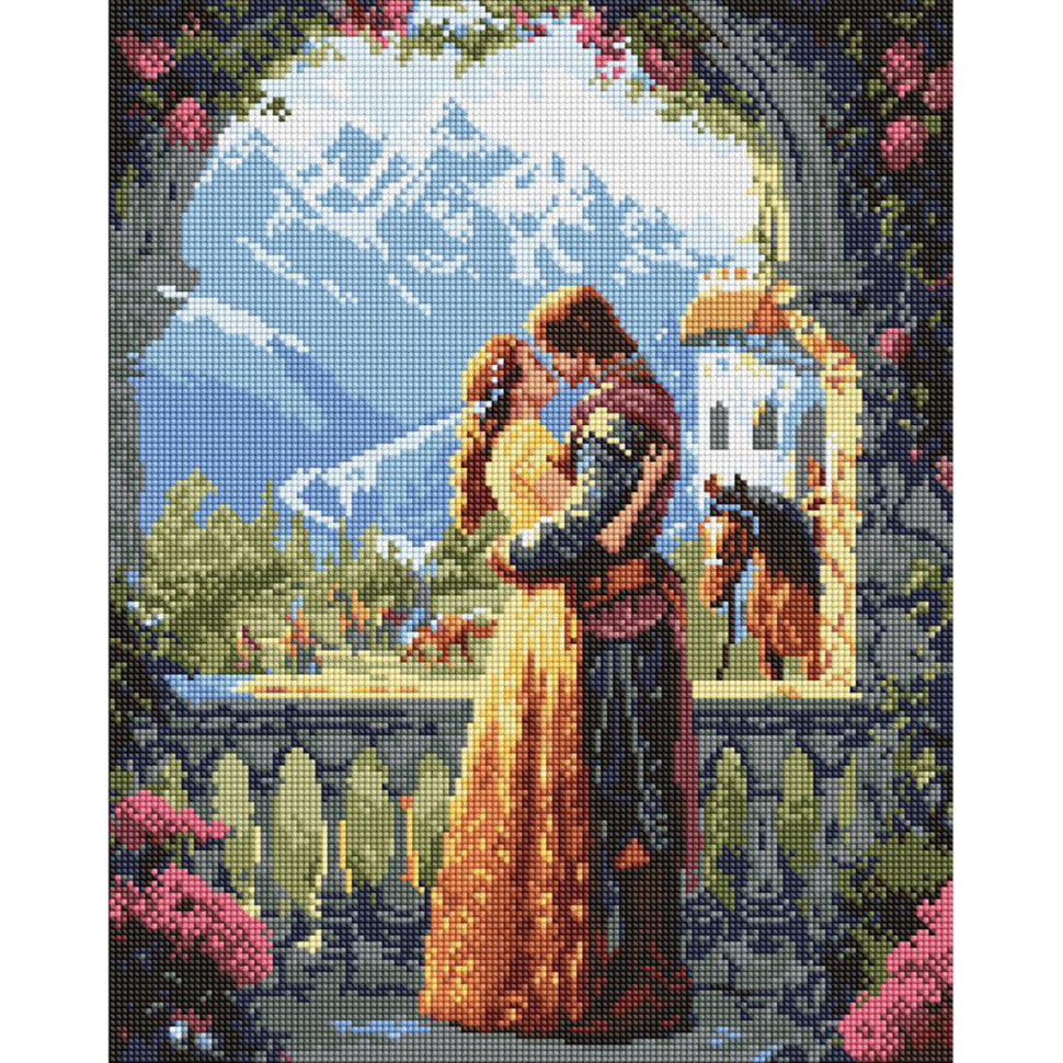 Diamond painting "Princess and Knight" AMO20078, 40x50 cm