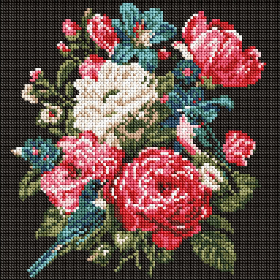 Diamond mosaic "Bouquet of Life" AMO20082, 30x30 cm