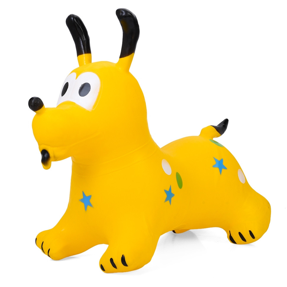 Children's jumping toy "Doggy" MS 4161 (Yellow) rubber, up to 20 kg