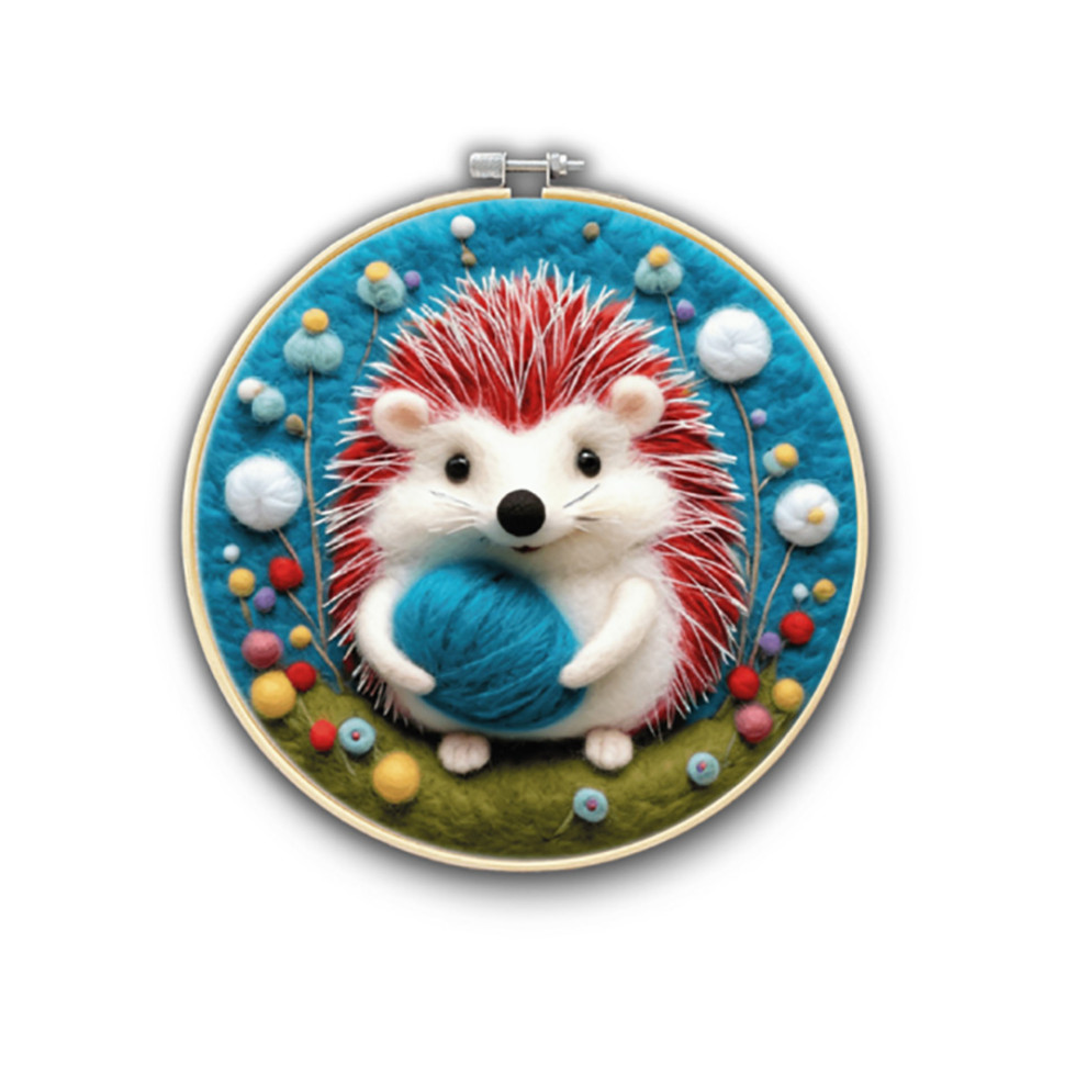 Wool Felting Set "Warmth in Paws" EFL009 diameter 20 cm
