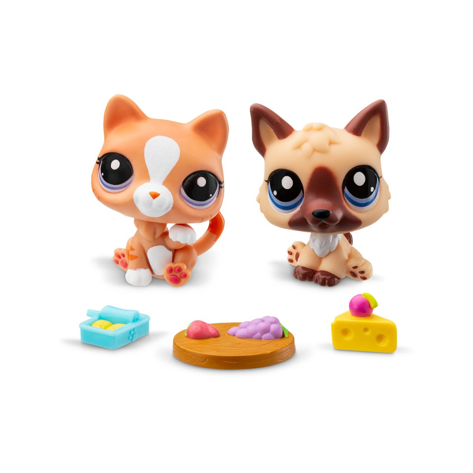 Littlest Pet Shop 00506 Special Dishes Game Set Accessories & 2 Figures