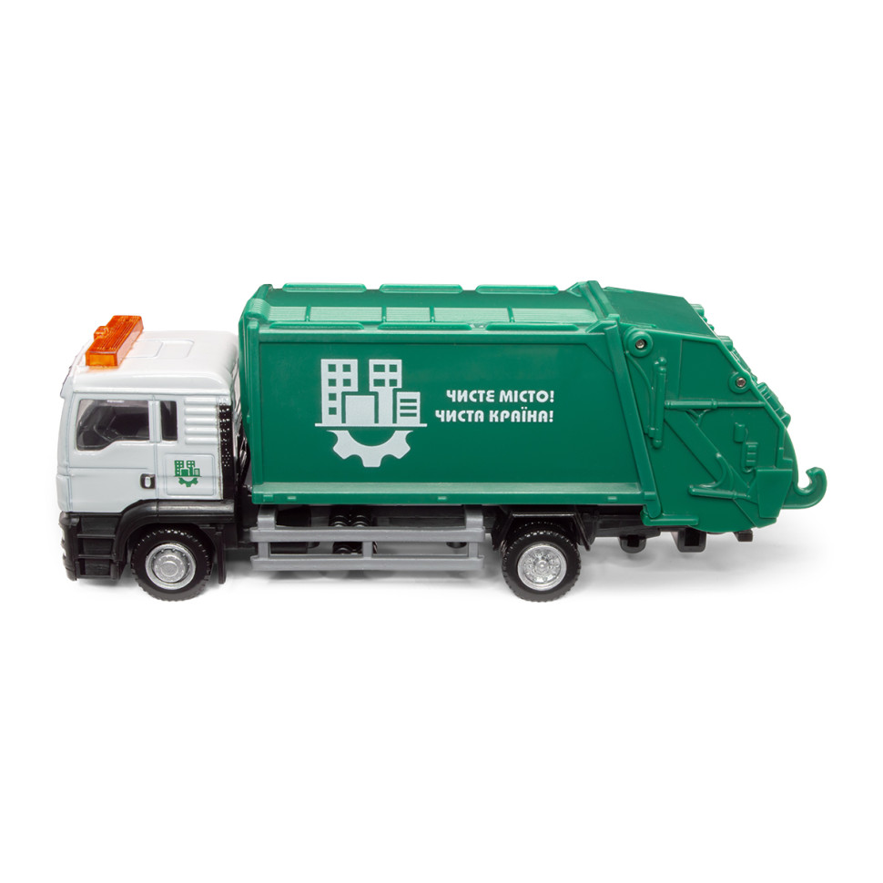 Garbage Truck Man 250431U Game Set with Accessories, 1:64 Scale